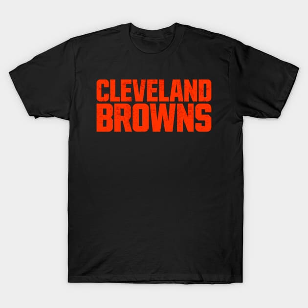 RETRO CLEVELAND BROWNS T-Shirt by MufaArtsDesigns